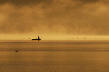 Fishernan on the lake
