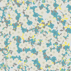 Fashionable pattern in small flowers. Floral background for textiles.