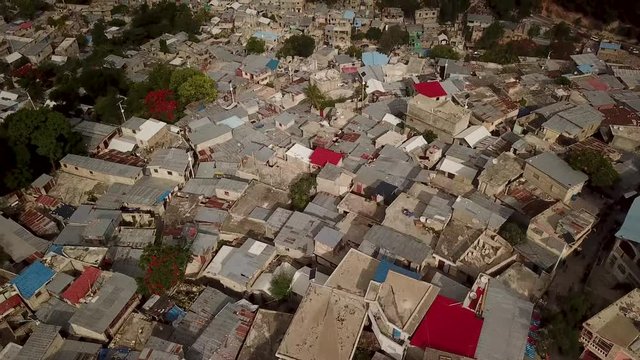 Toits de Port-Au-Prince, Haiti. Quartiers pauvres