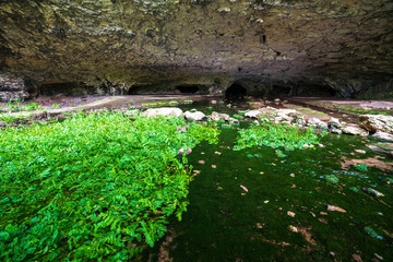 River flow from underwater cave