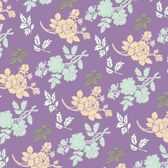 Fashionable pattern in small flowers. Floral background for textiles.