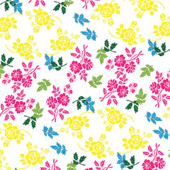 Fashionable pattern in small flowers. Floral background for textiles.