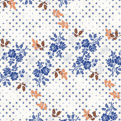 Fashionable pattern in small flowers. Floral background for textiles.