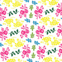 Fashionable pattern in small flowers. Floral background for textiles.