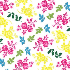 Fashionable pattern in small flowers. Floral background for textiles.