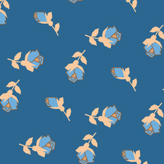 Fashionable pattern in small flowers. Floral background for textiles.