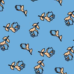 Fashionable pattern in small flowers. Floral background for textiles.