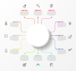 Infographic design template. Creative concept with 12 steps