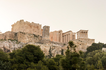 Fototapeta na wymiar Athens, Greece. The Propylaea, the monumental gateway that serves as the entrance to the Acropolis in Athens
