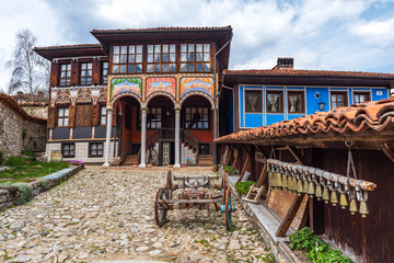 View form the Oslekova house museum in the Koprivshtitsa village , Bulgaria