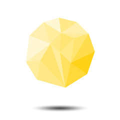 Polygon Full Moon Icon on white background