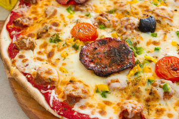 pizza aux chorizos 