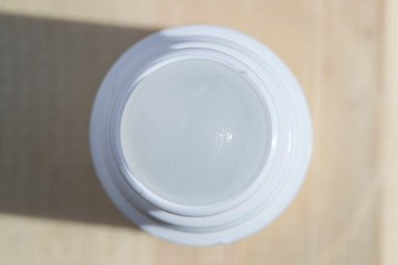 Roll-on deodorant. View from above.
