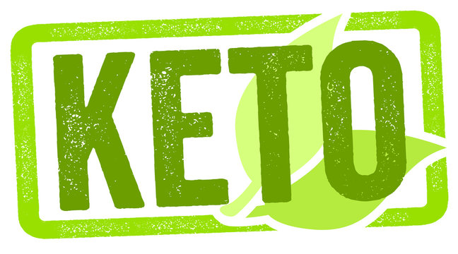 Stamp Illustration with keto ketogenic diet
