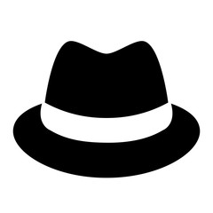 Retro hat vector icon