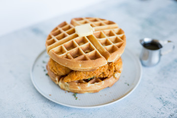 Chicken and Waffle Sandwich