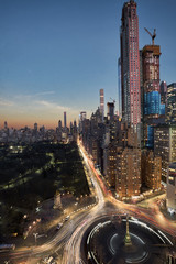 Residential towers on Central park in New York City