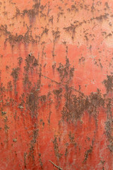 Red Painted Rusty Metal Texture