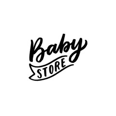 Kids logo for baby store. Modern calligraphy kids sign.