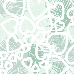 Hearts pattern. Valentines Day background.
