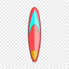 Color surfboard icon. Cartoon illustration of surfboard vector icon for web design