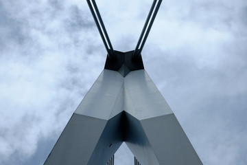 Under the Erasmusbridge  Rotterdam looking up