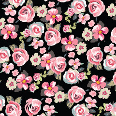 PrintFashionable pattern in small flowers. Floral background for textiles