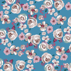 PrintFashionable pattern in small flowers. Floral background for textiles