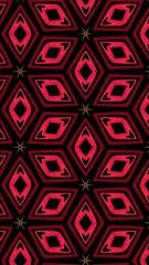 Ornate geometric pattern and abstract multicolored background