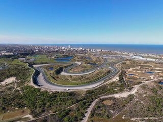 High resolution aerial image of Zandvoort circuit - obrazy, fototapety, plakaty