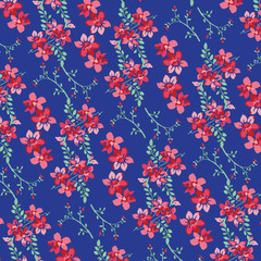 Fashionable pattern in small flowers. Floral background for textiles