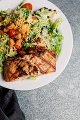 Salad with Grilled Salmon