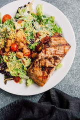 Salad with Grilled Salmon