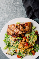 Salad with Grilled Salmon