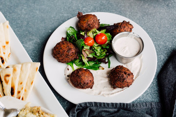 Falafel and Salad Appetizer 