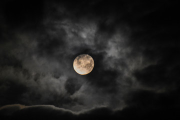  Full moon cloudy night