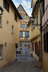 Fototapeta na wymiar Ancient town Aschaffenburg, German. Colorful houses in old city