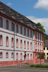 Fototapeta na wymiar Eastern facade of the baroque monastery of Prüm in the Eifel mountains, Germany