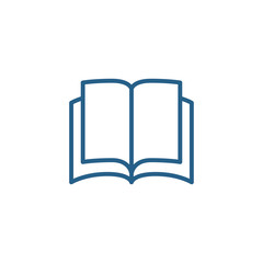 Book vector icon. Open pages symbol.