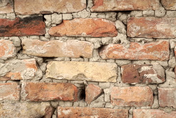 old brick wall close up    