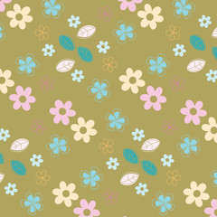 Fashionable pattern in small flowers. Floral background for textiles.