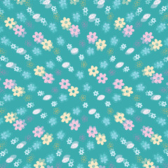 Fashionable pattern in small flowers. Floral background for textiles.