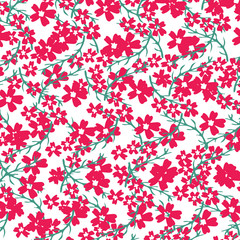 Floral bouquet pattern with small flowers and leaves