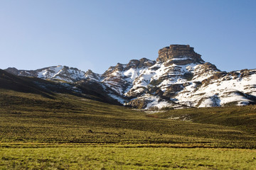 Lower part of the Drakensbergen, South-Africa. En route to sani pass.