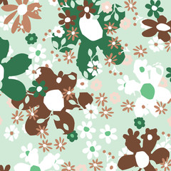 Fashionable pattern in small flowers. Floral background for textiles