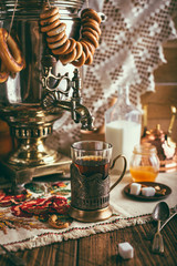 Samovar, Russian traditional tea drinking