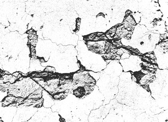 Fototapeta premium Distress old cracked concrete wall textures. EPS8 vector.