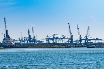 cranes in port