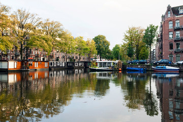 Fototapeta na wymiar Cityscape of Amsterdam, capital of the Netherlands