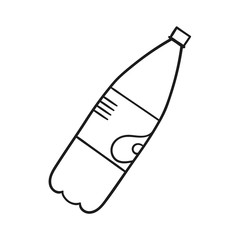 Beautiful hand-drawn outlined icon of a water bottle